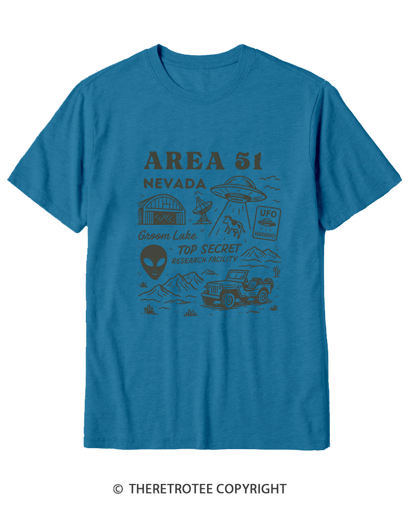 TheRetroTee Area 51 Nevada Cotton T-Shirt