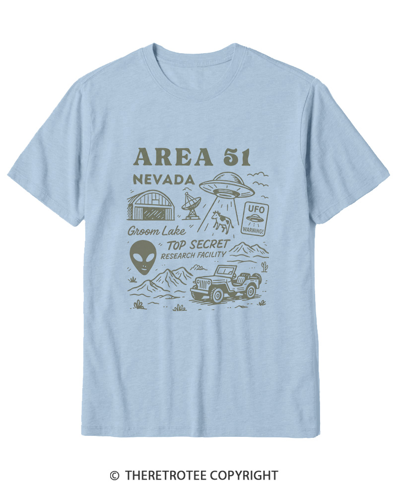 TheRetroTee Area 51 Nevada Cotton T-Shirt