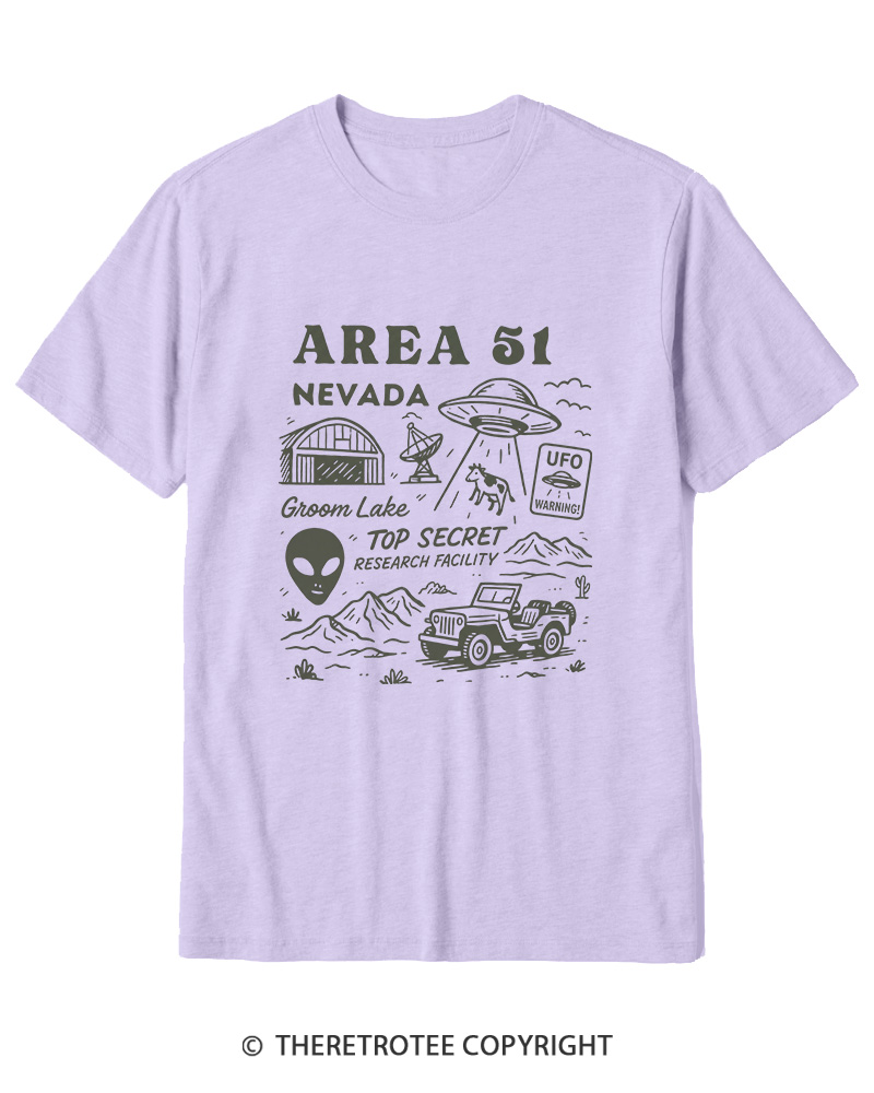 TheRetroTee Area 51 Nevada Cotton T-Shirt