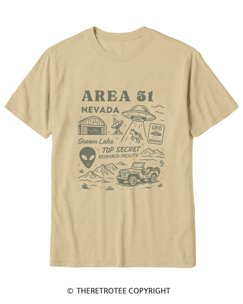 TheRetroTee Area 51 Nevada Cotton T-Shirt