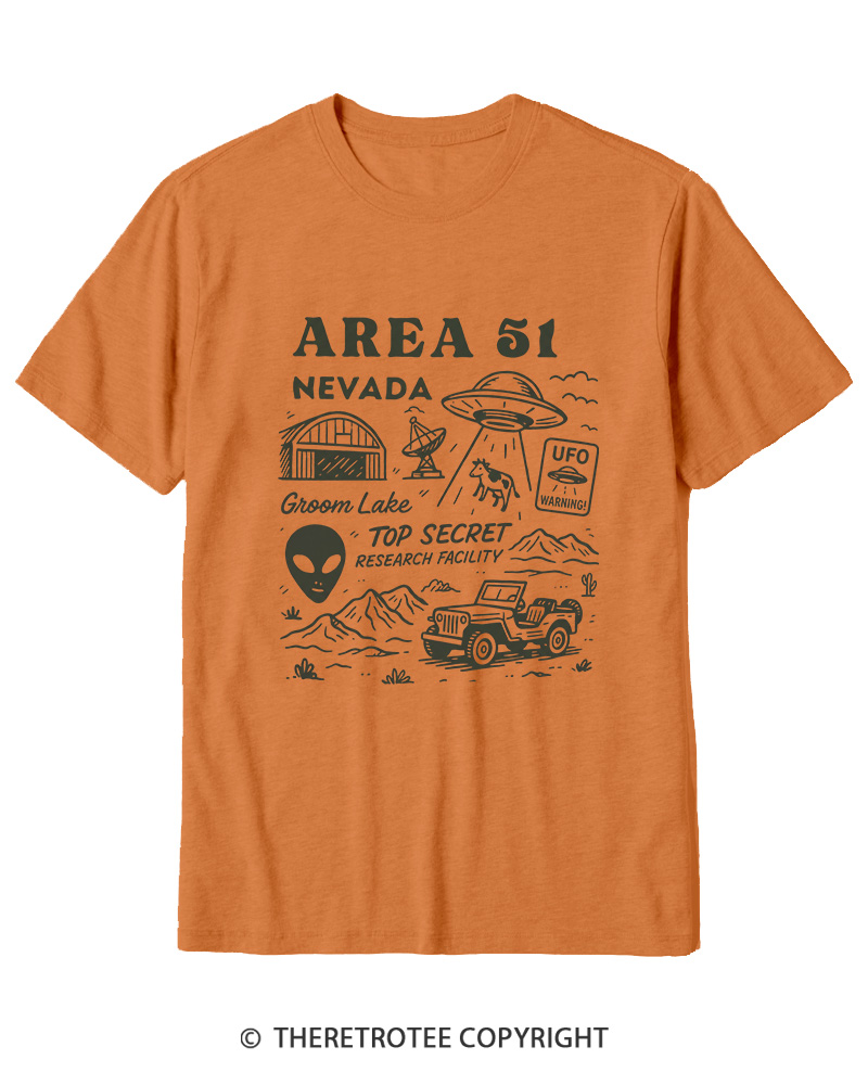 TheRetroTee Area 51 Nevada Cotton T-Shirt