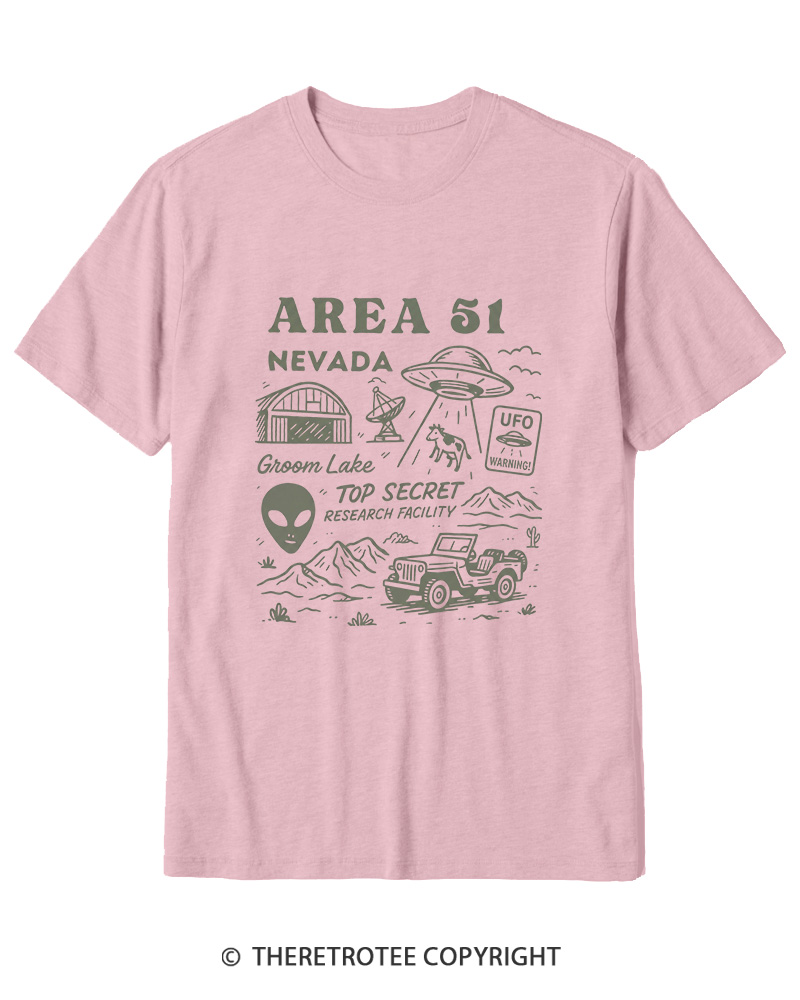 TheRetroTee Area 51 Nevada Cotton T-Shirt