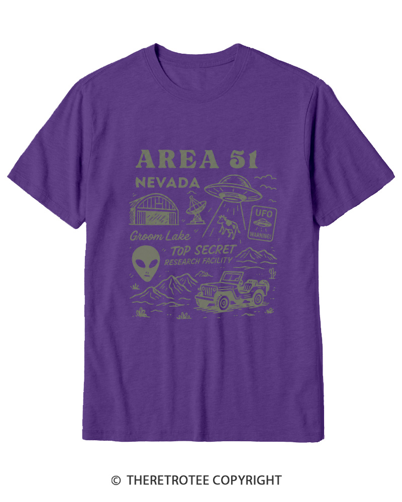 TheRetroTee Area 51 Nevada Cotton T-Shirt