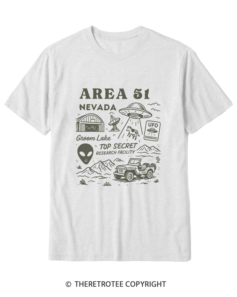 TheRetroTee Area 51 Nevada Cotton T-Shirt