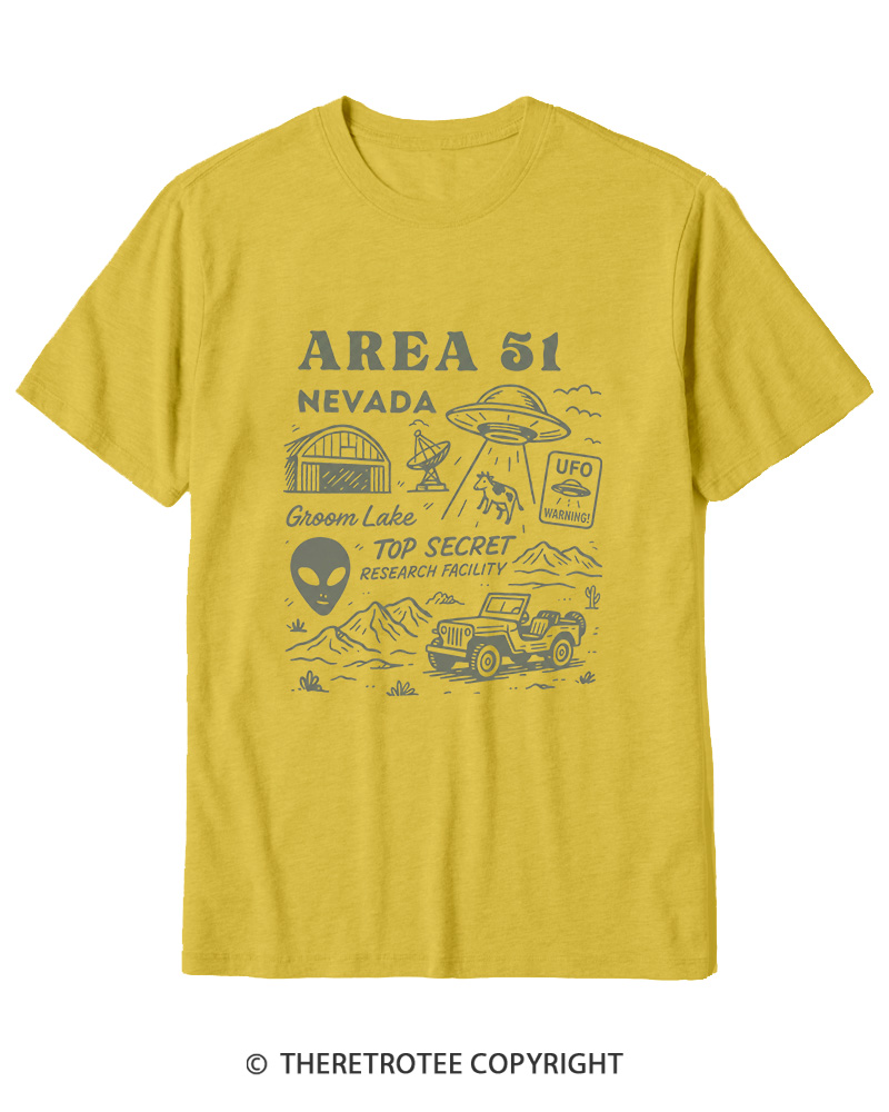 TheRetroTee Area 51 Nevada Cotton T-Shirt