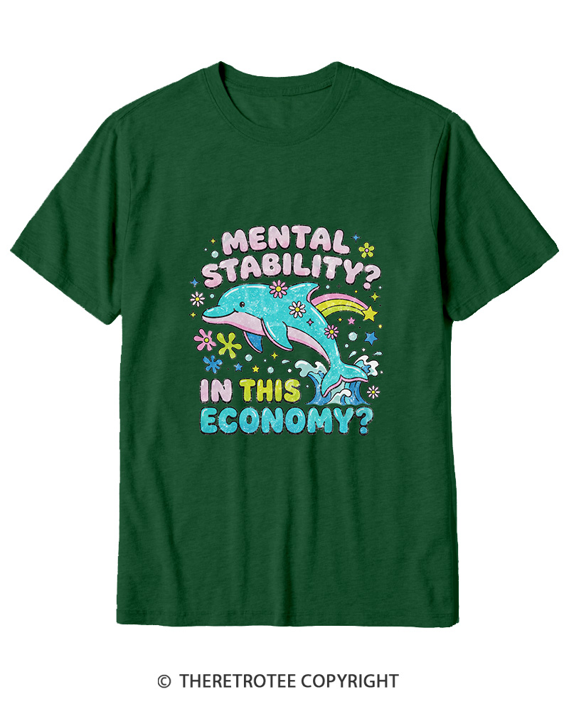 TheRetroTee Funny Mental Health 1990s Cotton T-Shirt
