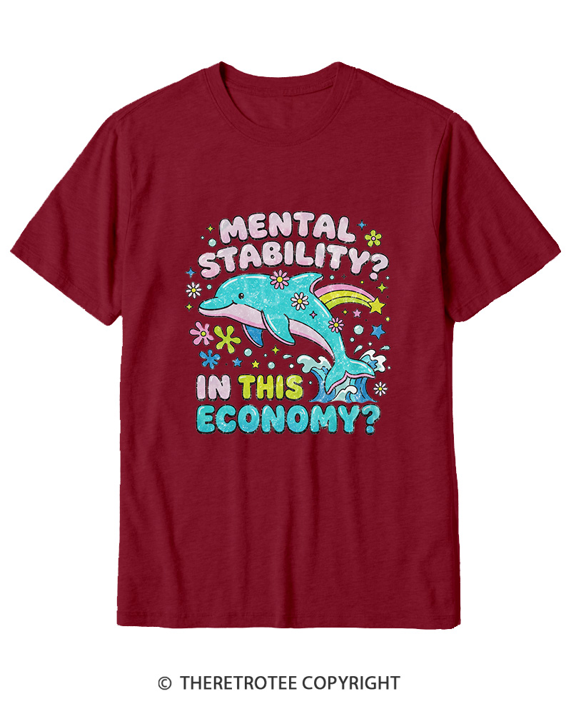 TheRetroTee Funny Mental Health 1990s Cotton T-Shirt