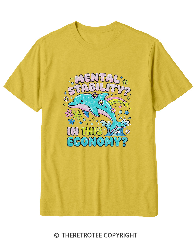 TheRetroTee Funny Mental Health 1990s Cotton T-Shirt