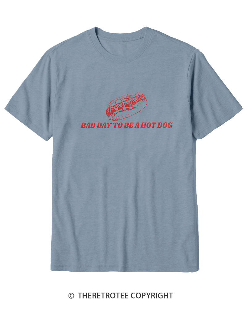 TheRetroTee Bad Day To Be A Hot Dog 1776 Cotton T-Shirt