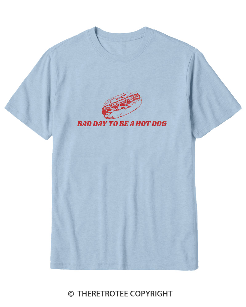 TheRetroTee Bad Day To Be A Hot Dog 1776 Cotton T-Shirt