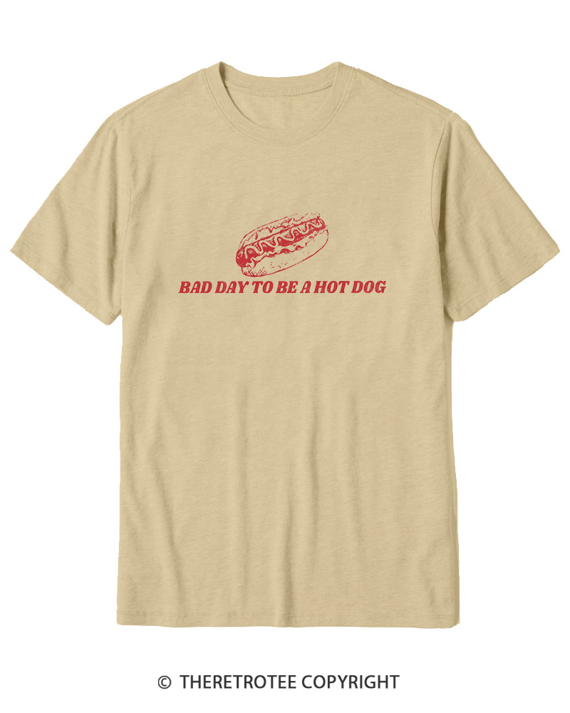 TheRetroTee Bad Day To Be A Hot Dog 1776 Cotton T-Shirt