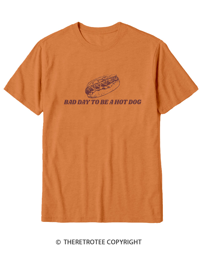 TheRetroTee Bad Day To Be A Hot Dog 1776 Cotton T-Shirt
