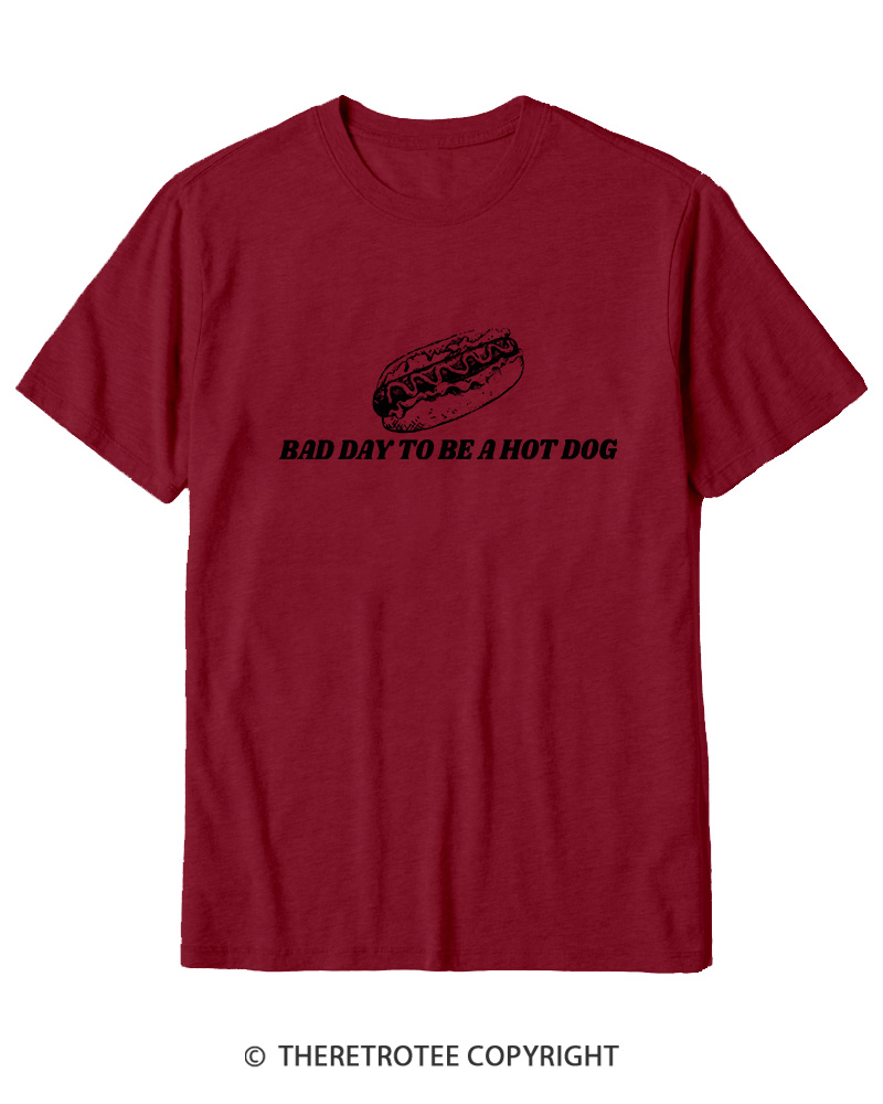 TheRetroTee Bad Day To Be A Hot Dog 1776 Cotton T-Shirt