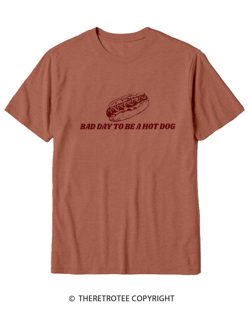 TheRetroTee Bad Day To Be A Hot Dog 1776 Cotton T-Shirt