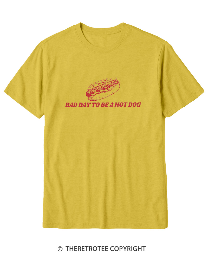 TheRetroTee Bad Day To Be A Hot Dog 1776 Cotton T-Shirt