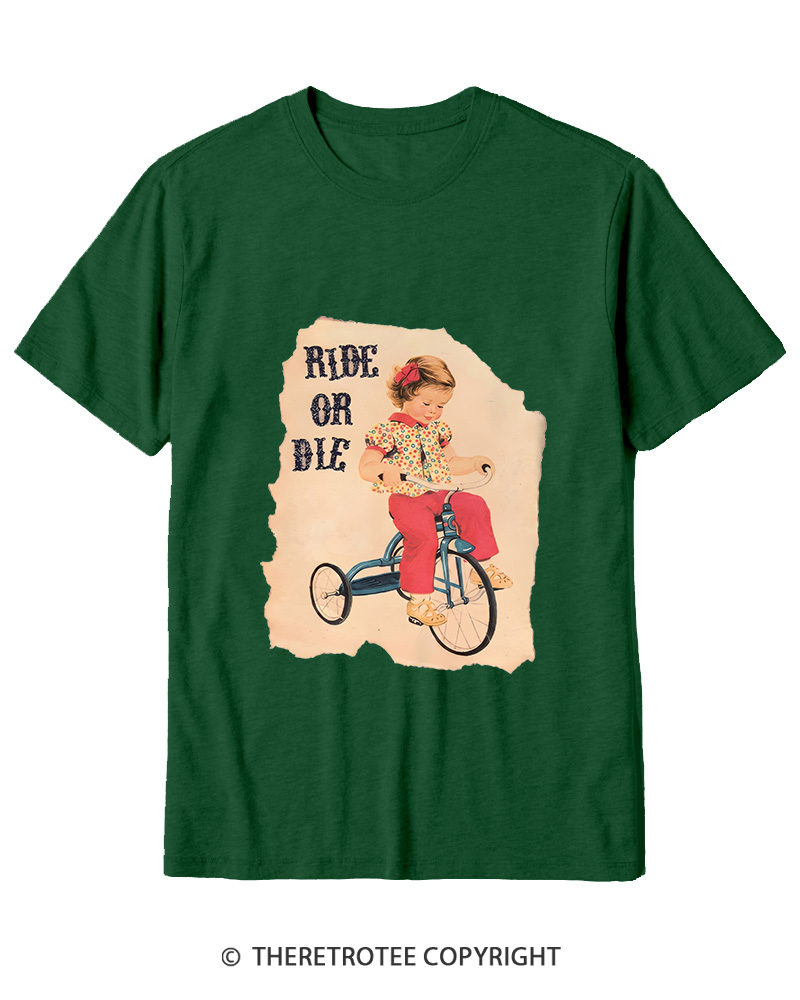 TheRetroTee Ride or Died Vintage Graphic Cotton T-Shirt