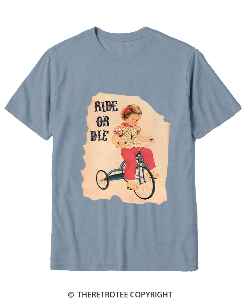 TheRetroTee Ride or Died Vintage Graphic Cotton T-Shirt