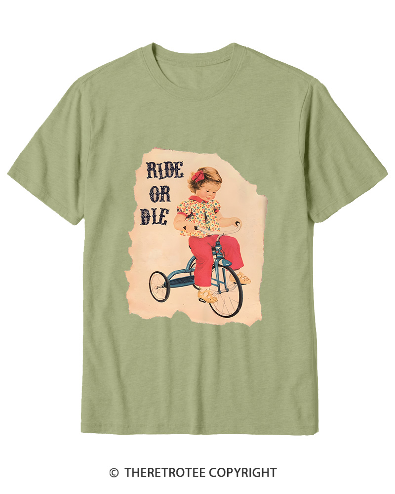 TheRetroTee Ride or Died Vintage Graphic Cotton T-Shirt