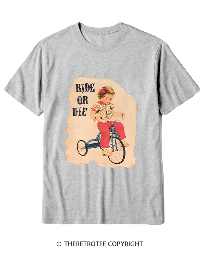 TheRetroTee Ride or Died Vintage Graphic Cotton T-Shirt