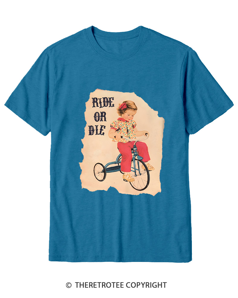 TheRetroTee Ride or Died Vintage Graphic Cotton T-Shirt
