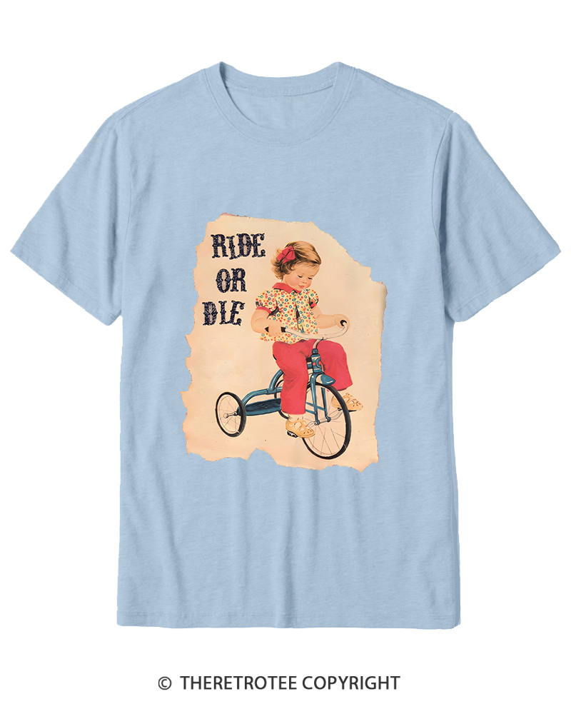 TheRetroTee Ride or Died Vintage Graphic Cotton T-Shirt