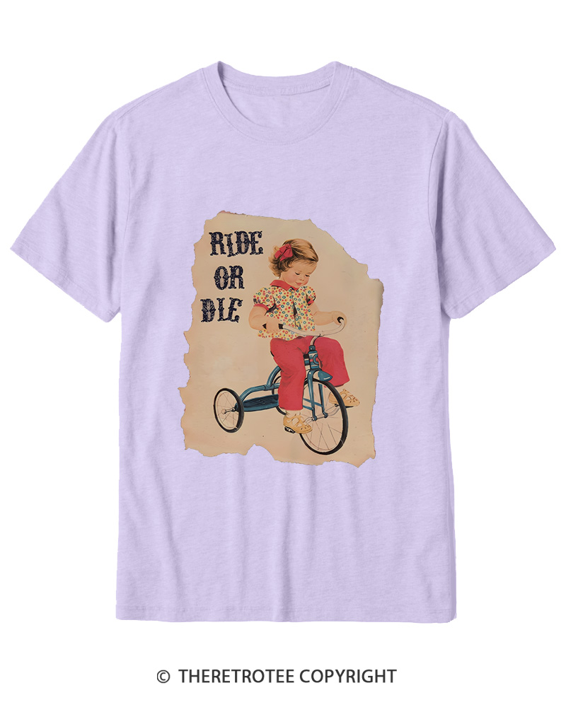 TheRetroTee Ride or Died Vintage Graphic Cotton T-Shirt