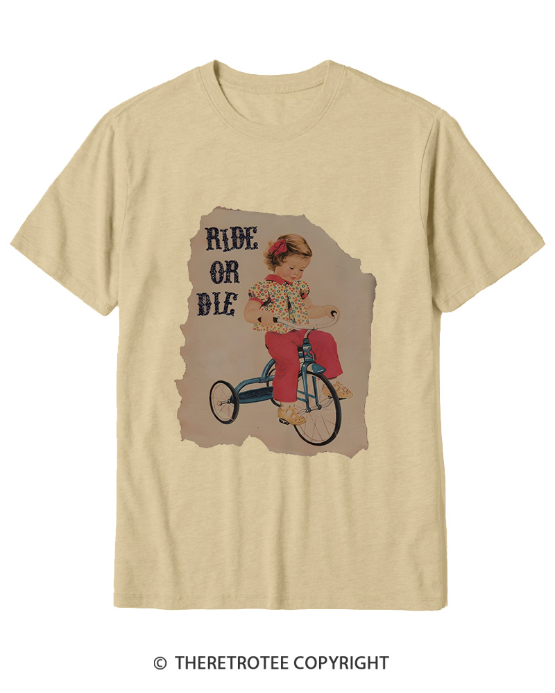 TheRetroTee Ride or Died Vintage Graphic Cotton T-Shirt