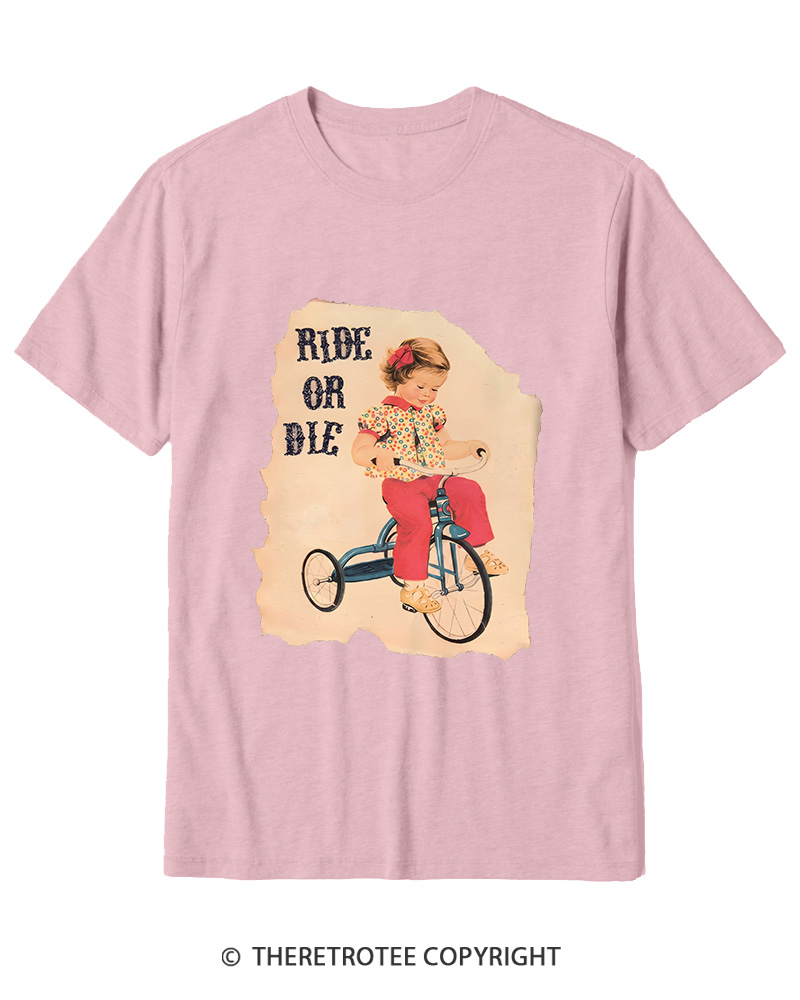 TheRetroTee Ride or Died Vintage Graphic Cotton T-Shirt