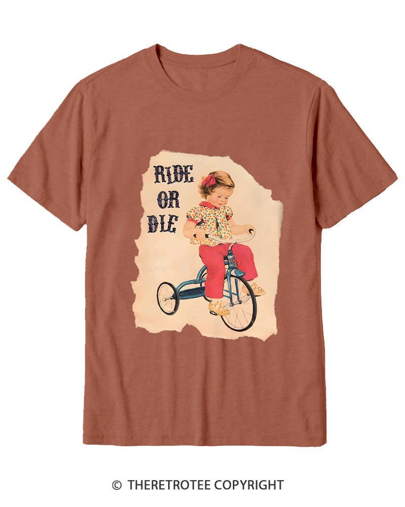 TheRetroTee Ride or Died Vintage Graphic Cotton T-Shirt