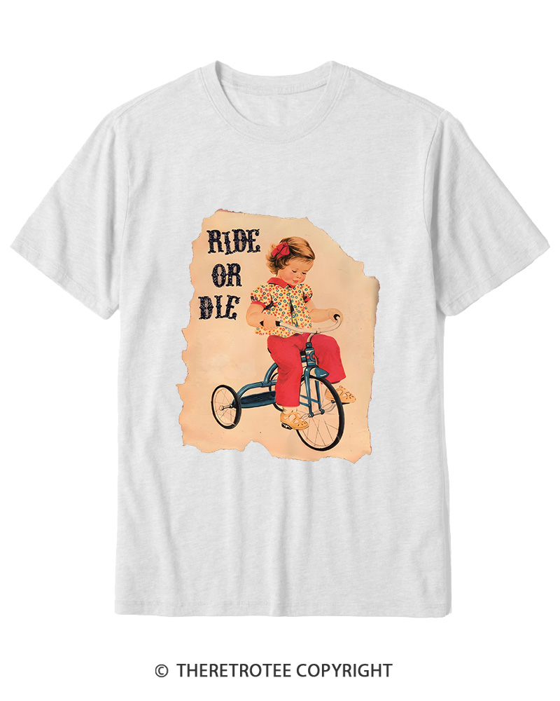 TheRetroTee Ride or Died Vintage Graphic Cotton T-Shirt