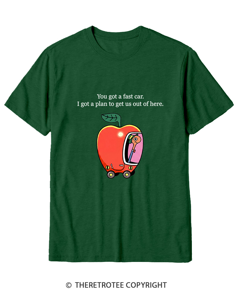 TheRetroTee You Got A Fast Car 1980s Cotton T-Shirt