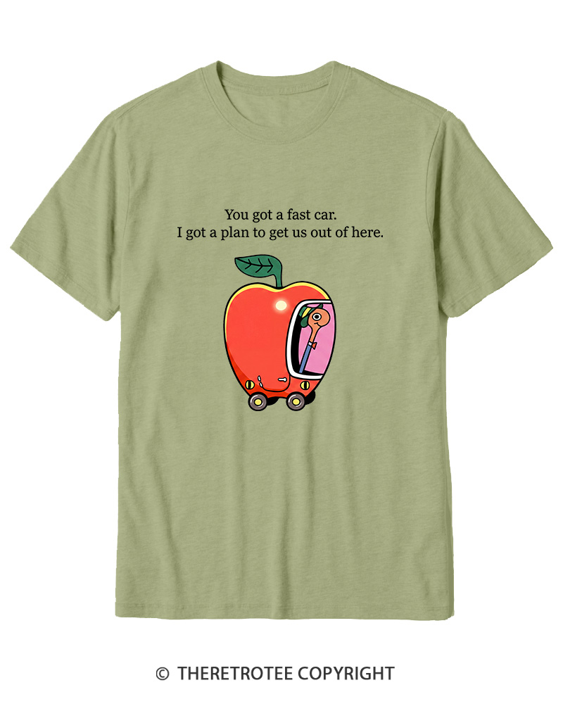TheRetroTee You Got A Fast Car 1980s Cotton T-Shirt