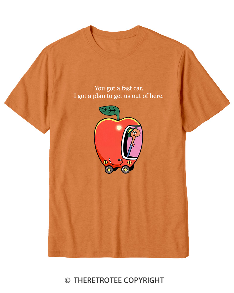 TheRetroTee You Got A Fast Car 1980s Cotton T-Shirt