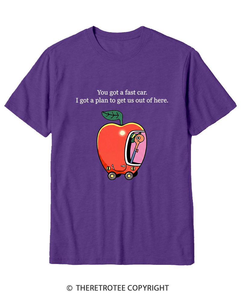 TheRetroTee You Got A Fast Car 1980s Cotton T-Shirt