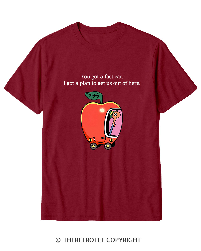 TheRetroTee You Got A Fast Car 1980s Cotton T-Shirt