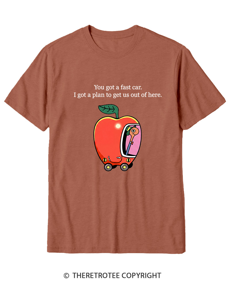 TheRetroTee You Got A Fast Car 1980s Cotton T-Shirt