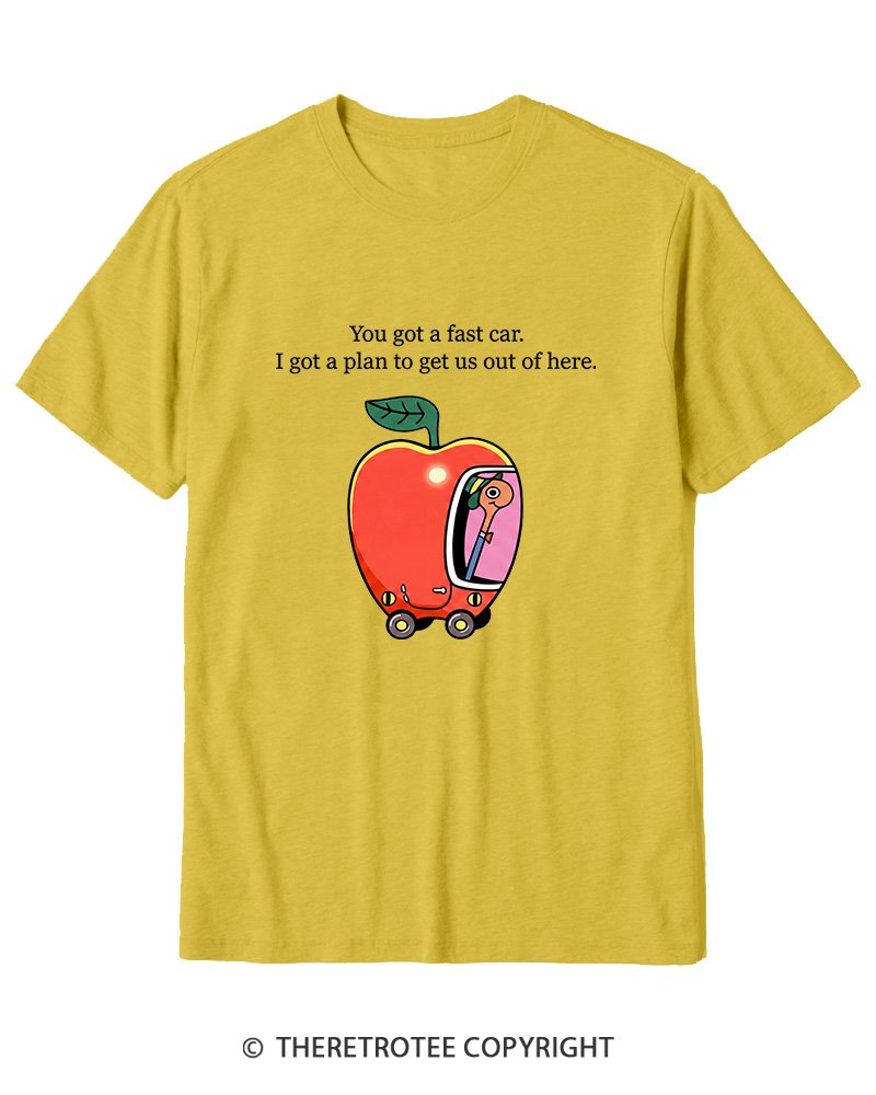 TheRetroTee You Got A Fast Car 1980s Cotton T-Shirt