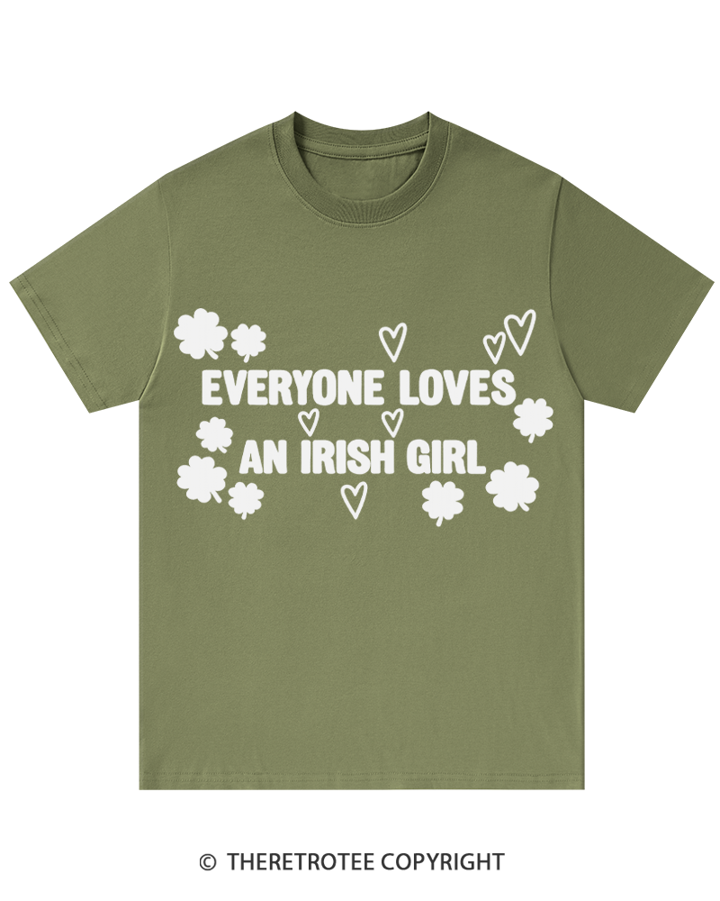 TheRetroTee Everyone Loves an Irish Girl St. Patrick's Day T-Shirt