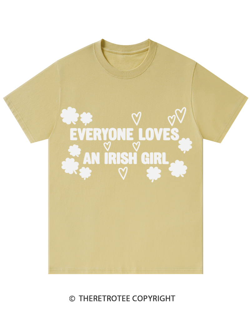 TheRetroTee Everyone Loves an Irish Girl St. Patrick's Day T-Shirt