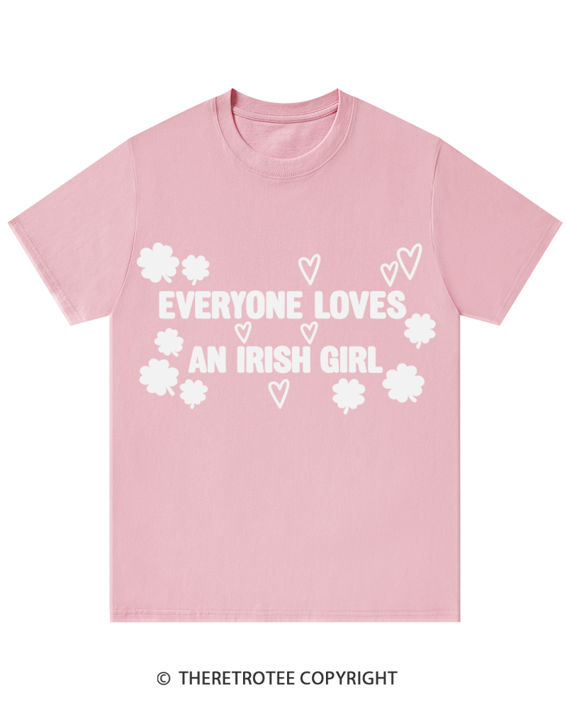 TheRetroTee Everyone Loves an Irish Girl St. Patrick's Day T-Shirt