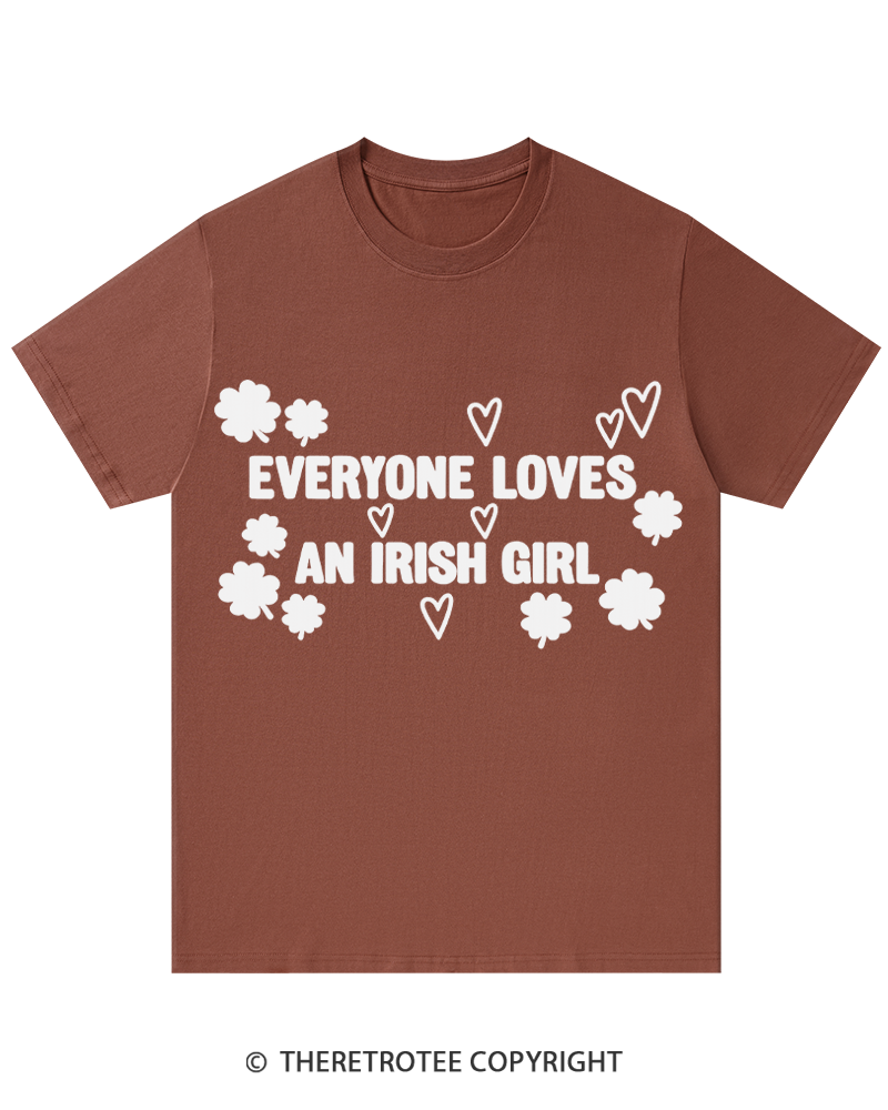 TheRetroTee Everyone Loves an Irish Girl St. Patrick's Day T-Shirt
