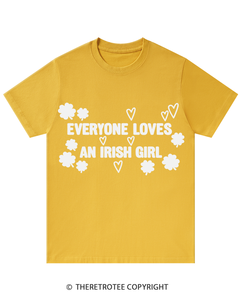 TheRetroTee Everyone Loves an Irish Girl St. Patrick's Day T-Shirt