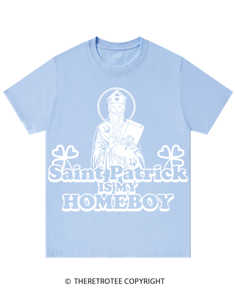 TheRetroTee Saint Patrick is My Homeboy St. Patrick's Day T-Shirt