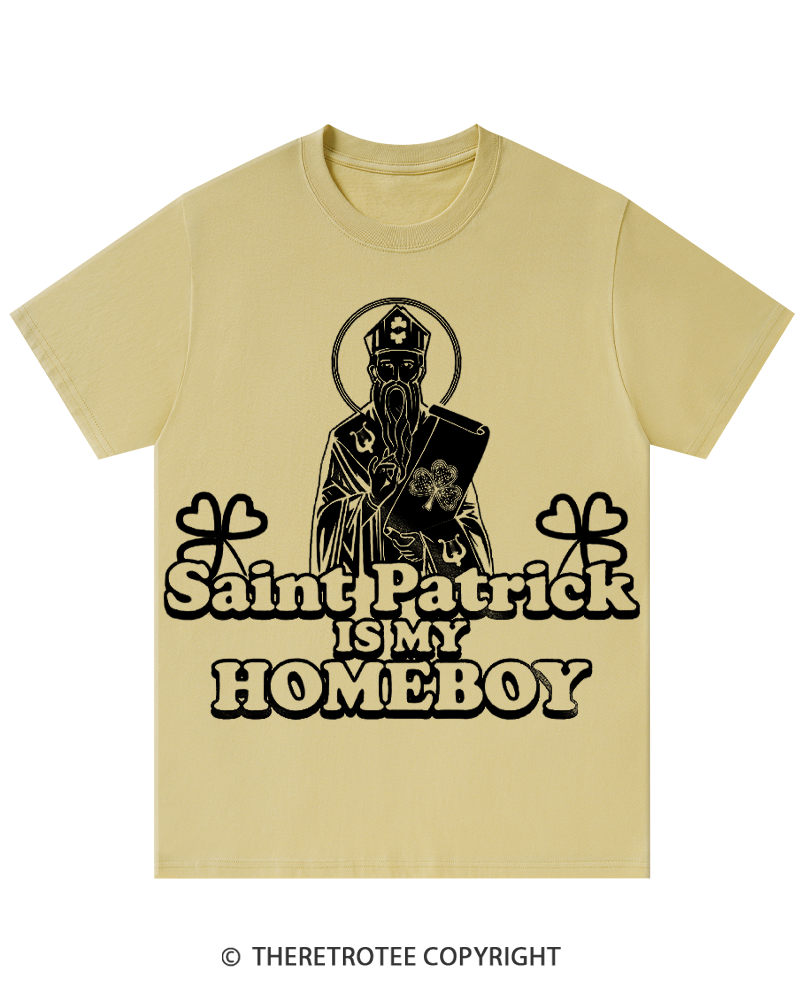 TheRetroTee Saint Patrick is My Homeboy St. Patrick's Day T-Shirt