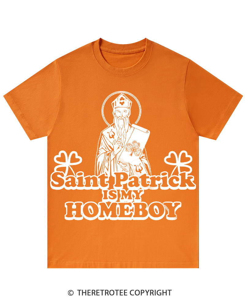 TheRetroTee Saint Patrick is My Homeboy St. Patrick's Day T-Shirt
