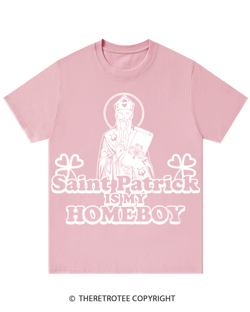 TheRetroTee Saint Patrick is My Homeboy St. Patrick's Day T-Shirt