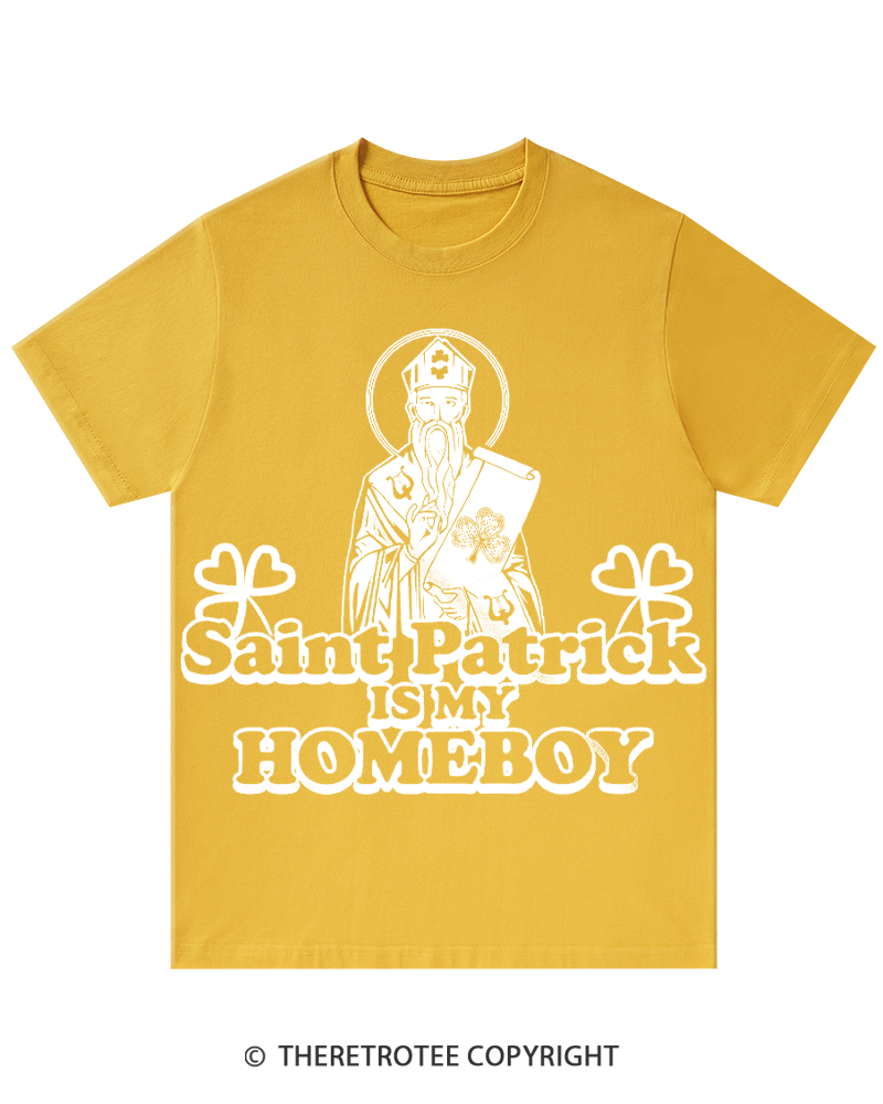TheRetroTee Saint Patrick is My Homeboy St. Patrick's Day T-Shirt