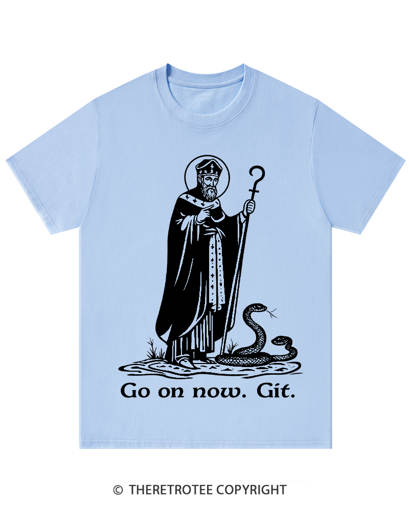 TheRetroTee Go On Now. Git. St. Patrick's Day T-Shirt