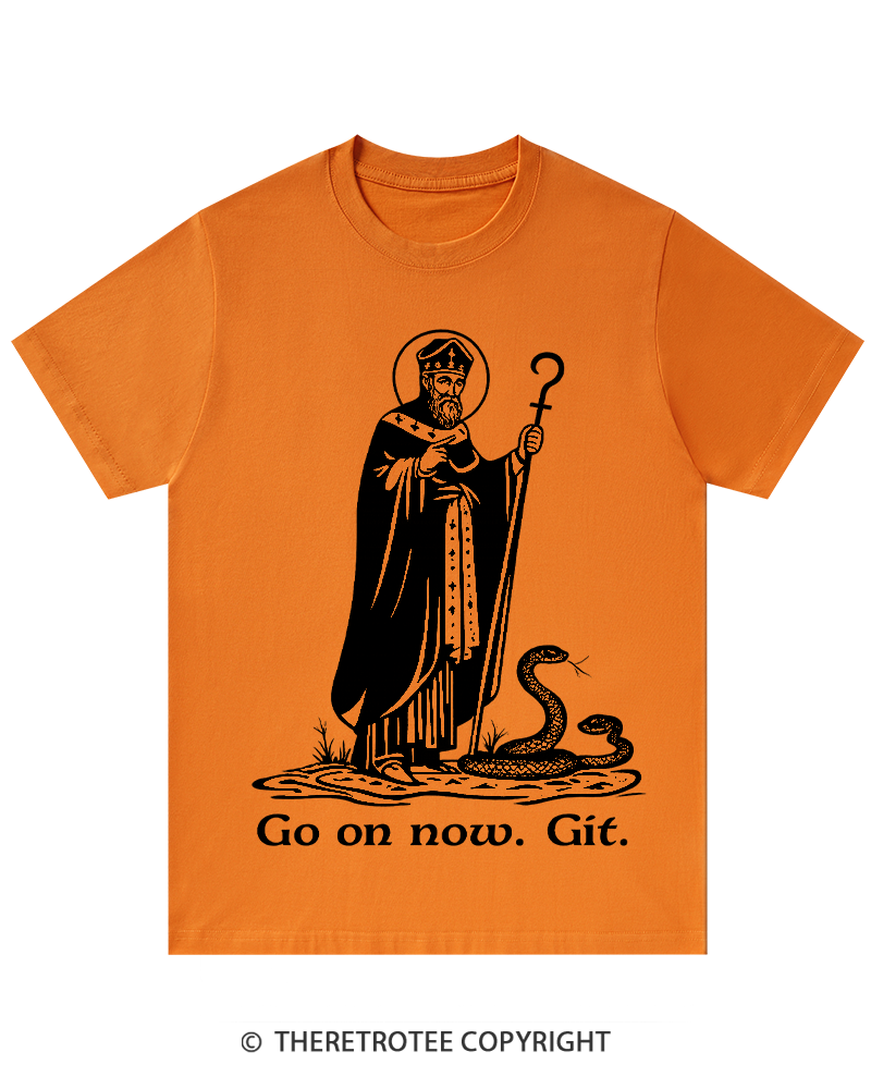 TheRetroTee Go On Now. Git. St. Patrick's Day T-Shirt