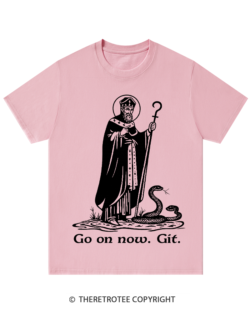 TheRetroTee Go On Now. Git. St. Patrick's Day T-Shirt